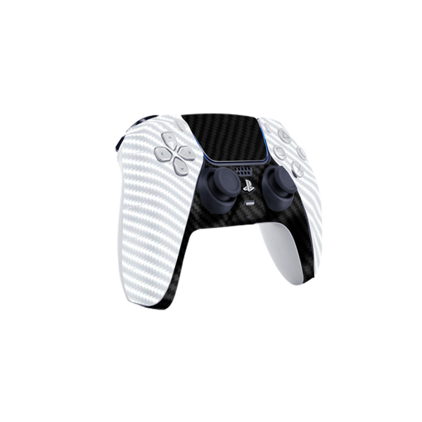 Fibra Carbono Blanco & Negro Skin Playstation 5 Pro