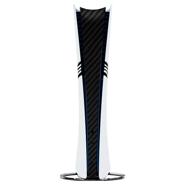 Fibra Carbono Blanco & Negro Skin Playstation 5 Pro