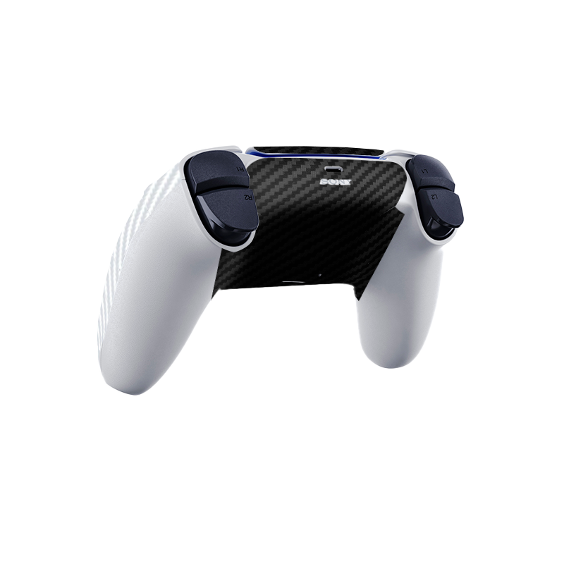 Fibra Carbono Blanco & Negro Skin Playstation 5 Pro