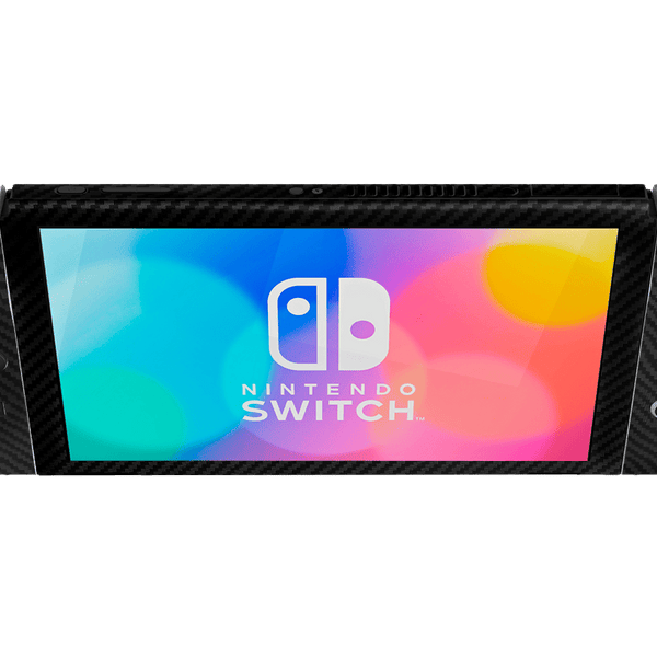 Fibra Carbono Negro Skin Nintendo Switch OLED (2021)