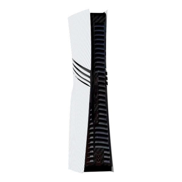 Fibra Carbono Blanco & Negro Skin Playstation 5 Pro