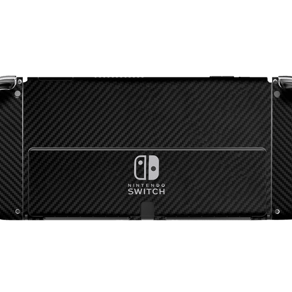 Fibra Carbono Negro Skin Nintendo Switch OLED (2021)