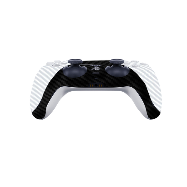 Fibra Carbono Blanco & Negro Skin Playstation 5 Pro