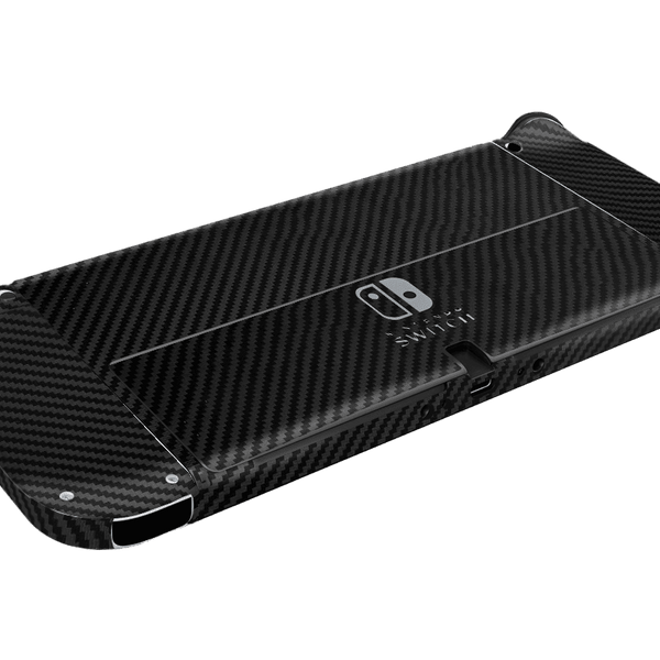 Fibra Carbono Negro Skin Nintendo Switch OLED (2021)