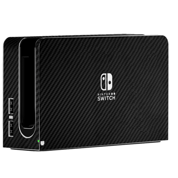 Fibra Carbono Negro Skin Nintendo Switch OLED (2021)