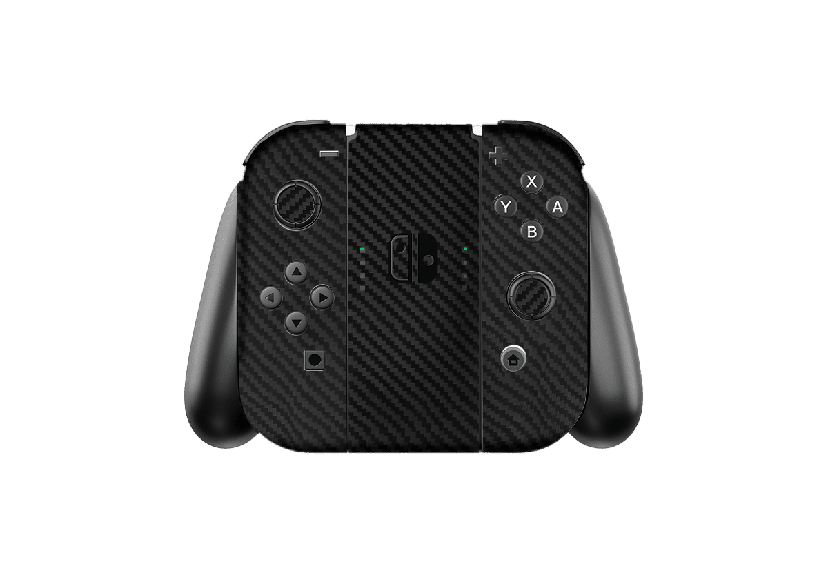 Fibra Carbono Negro Skin Nintendo Switch OLED (2021)