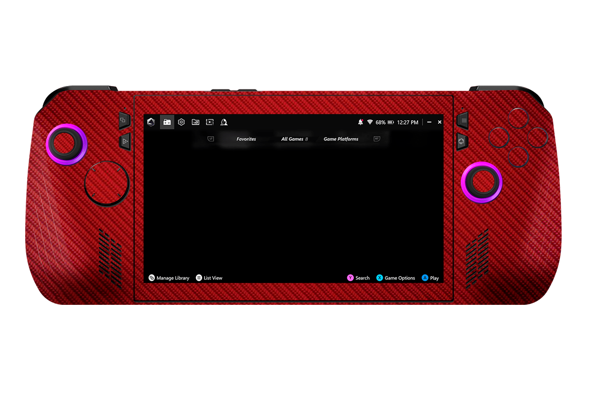 Fibra Carbono Rojo Skin Asus Rog Ally X Xonebrand