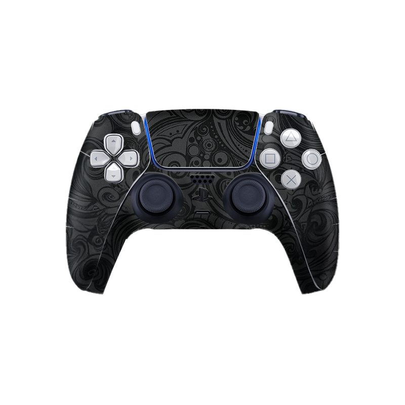 Flower Black Skin Playstation 5 DualSense Full Xonebrand