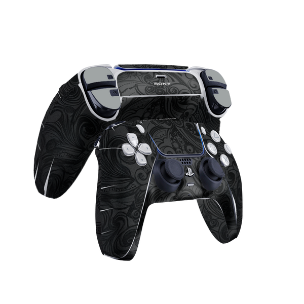 Flower Black Skin Playstation 5 DualSense Full Xonebrand