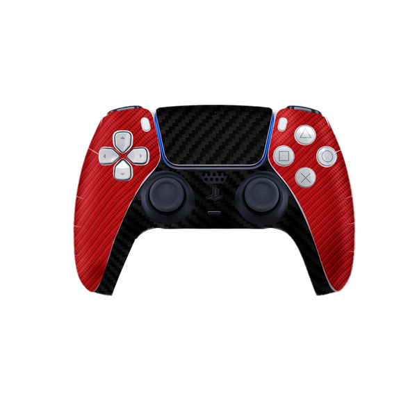Fibra Carbono Rojo & Negro Skin Playstation 5 Pro