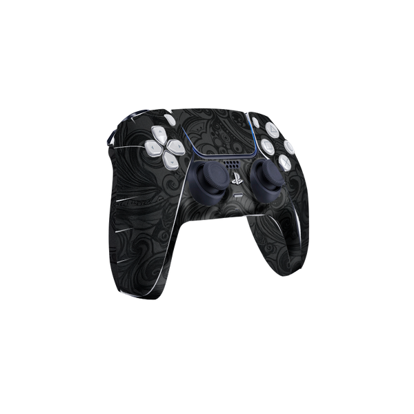 Flower Black Skin Playstation 5 DualSense Full Xonebrand