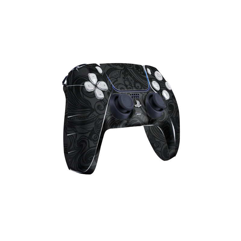 Flower Black Skin Playstation 5 DualSense Full Xonebrand