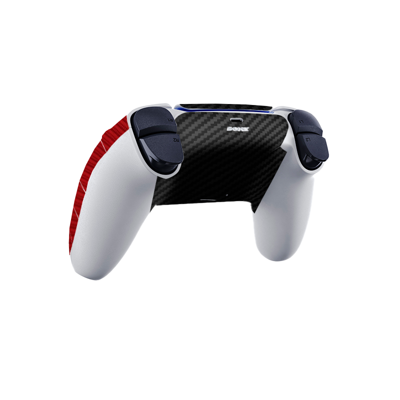 Fibra Carbono Rojo & Negro Skin Playstation 5 Pro