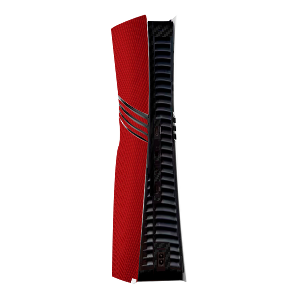 Fibra Carbono Rojo & Negro Skin Playstation 5 Pro