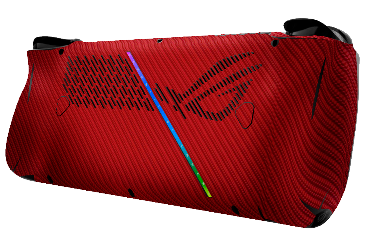 Fibra Carbono Rojo Skin Asus Rog Ally X Xonebrand