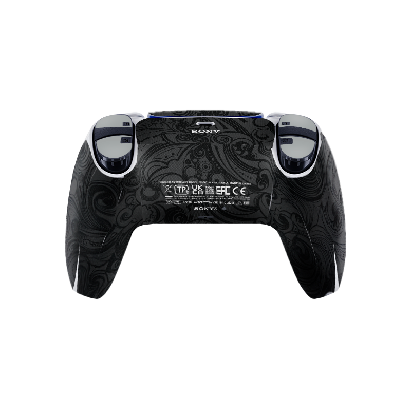Flower Black Skin Playstation 5 DualSense Full Xonebrand