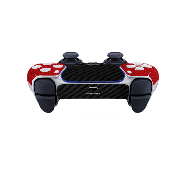 Fibra Carbono Rojo & Negro Skin Playstation 5 Pro