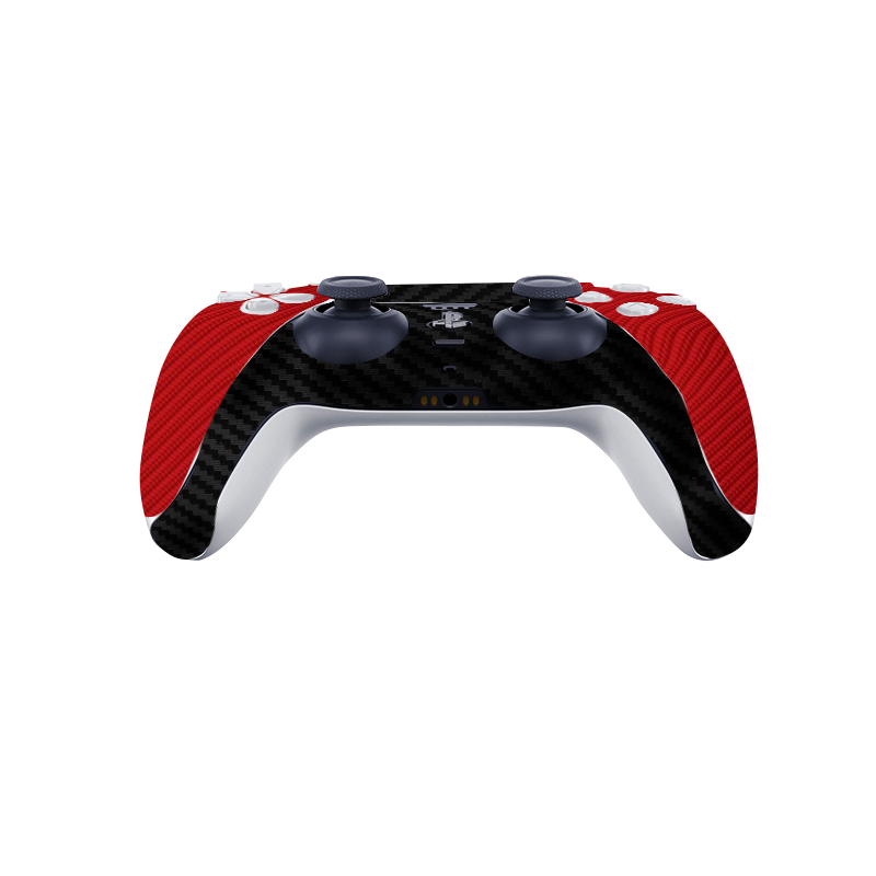 Fibra Carbono Rojo & Negro Skin Playstation 5 Pro