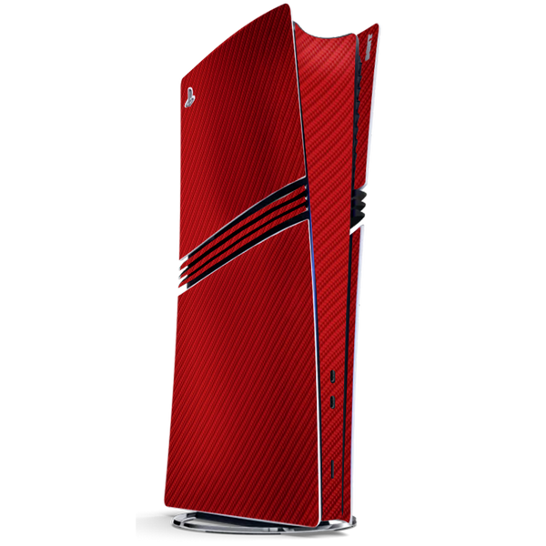Fibra Carbono Rojo Skin Playstation 5 Pro