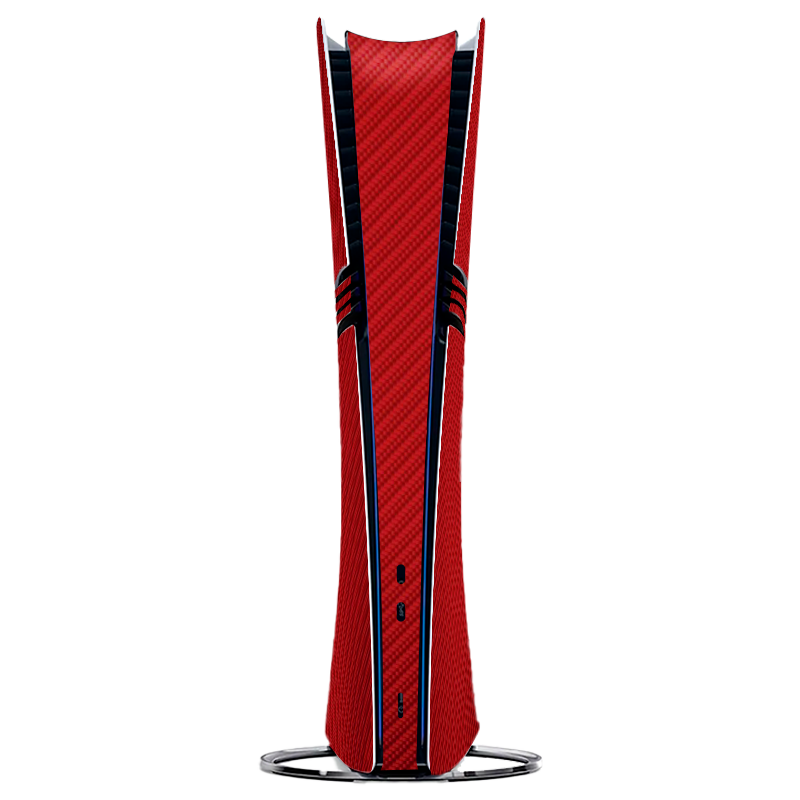 Fibra Carbono Rojo Skin Playstation 5 Pro Xonebrand