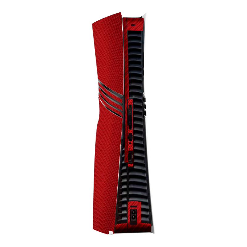 Fibra Carbono Rojo Skin Playstation 5 Pro Xonebrand