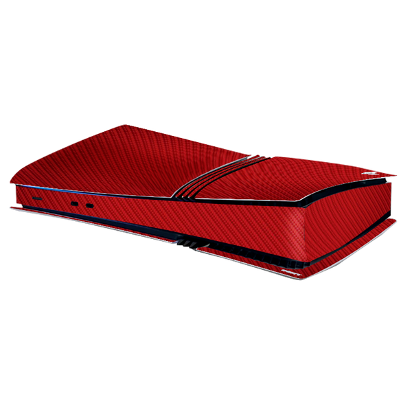 Fibra Carbono Rojo Skin Playstation 5 Pro