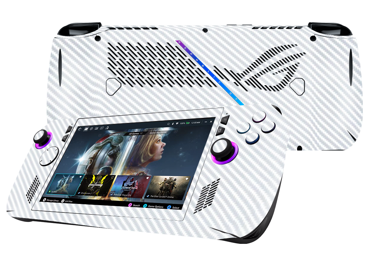 Fibra Carbono Blanco Skin Asus Rog Ally X Xonebrand