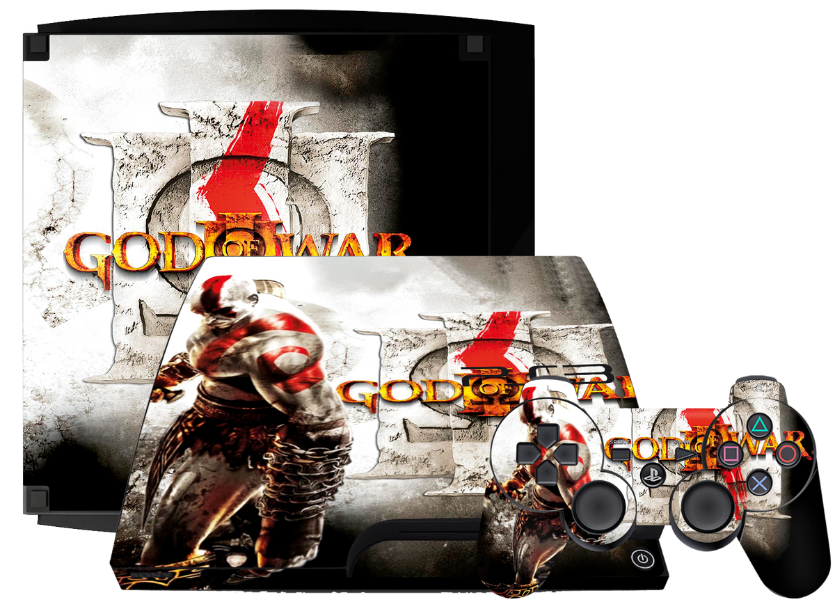 God of War III Skin Playstation 3 Slim Xonebrand