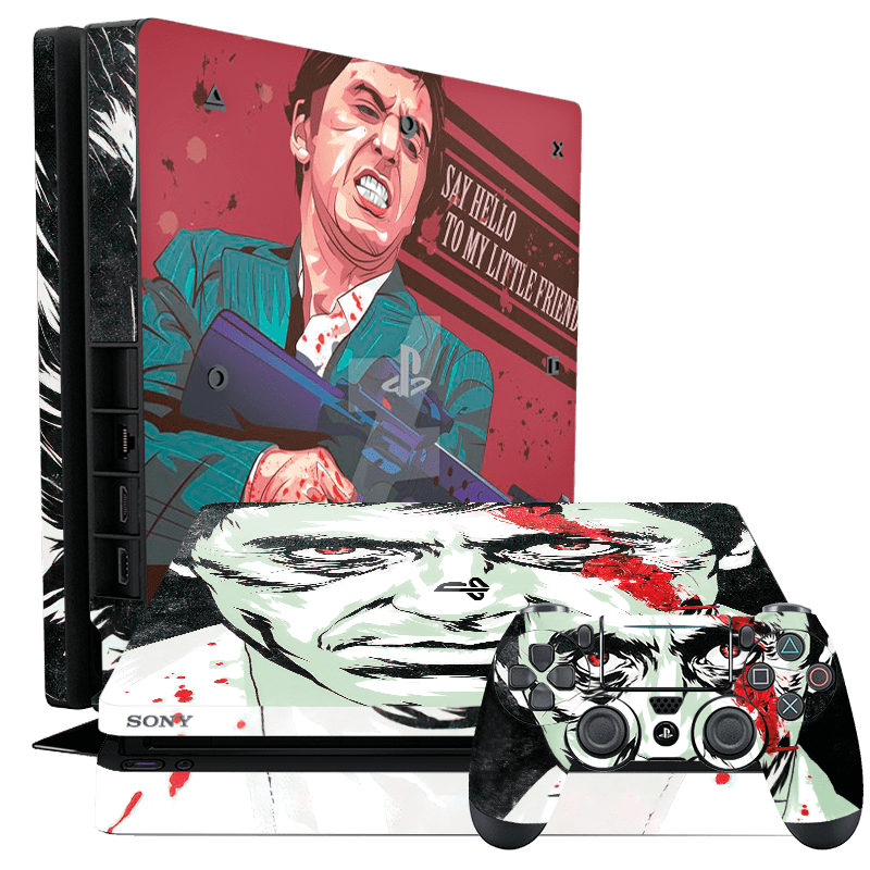 Cara Cortada Skin Playstation 4 Slim Xonebrand