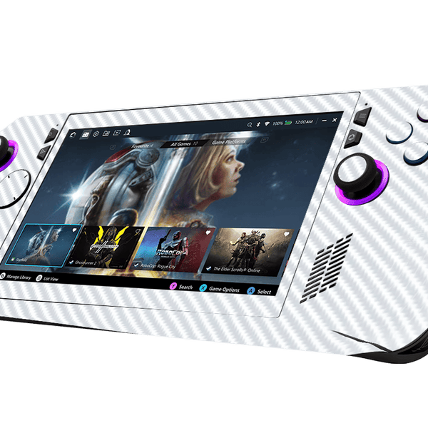 Fibra Carbono Blanco Skin Asus Rog Ally X Xonebrand