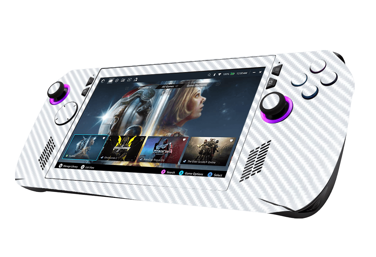 Fibra Carbono Blanco Skin Asus Rog Ally X Xonebrand