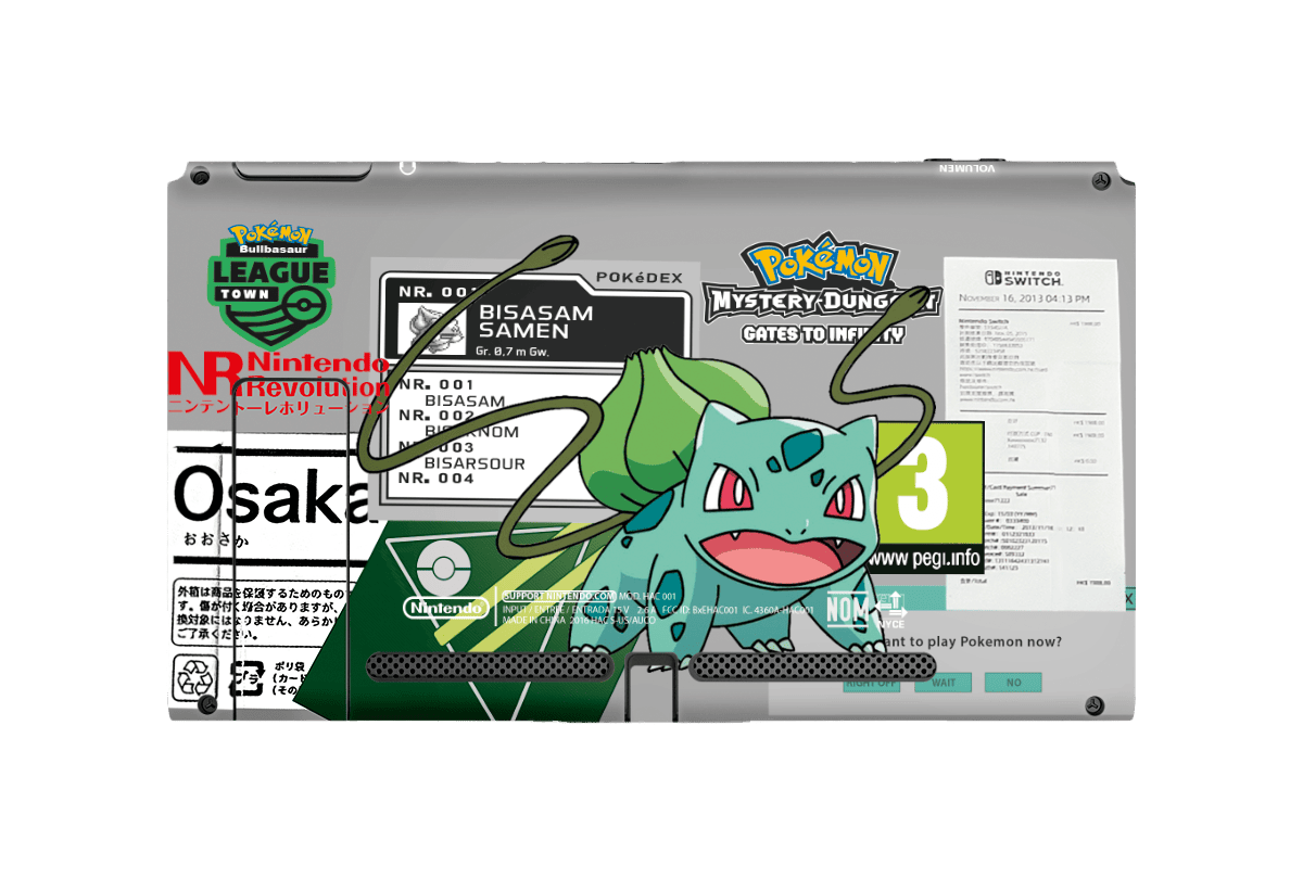 Pokemon League Mysteriy Dungeon Skin Nintendo Switch (2017) Xonebrand