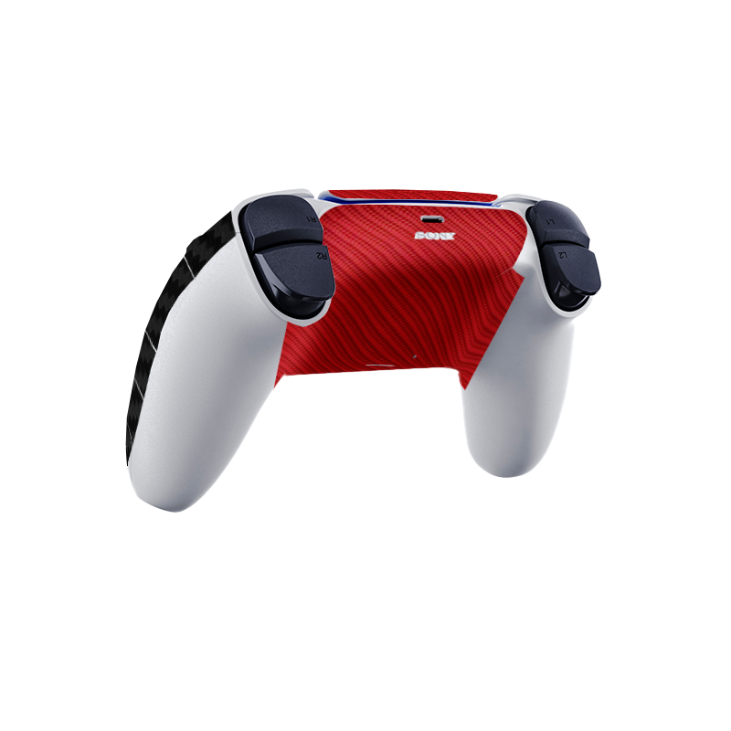 Fibra Carbono Negro & Rojo Skin Playstation 5 Pro