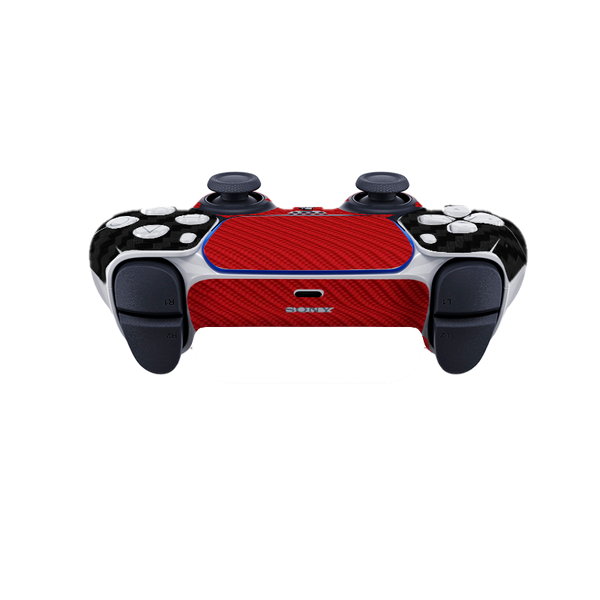 Fibra Carbono Negro & Rojo Skin Playstation 5 Pro
