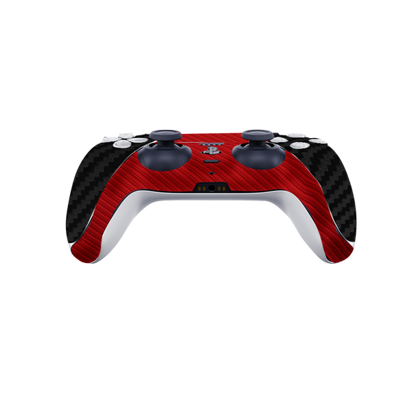Fibra Carbono Negro & Rojo Skin Playstation 5 Pro