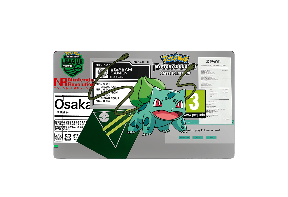 Pokemon League Mysteriy Dungeon Skin Nintendo Switch (2017) Xonebrand