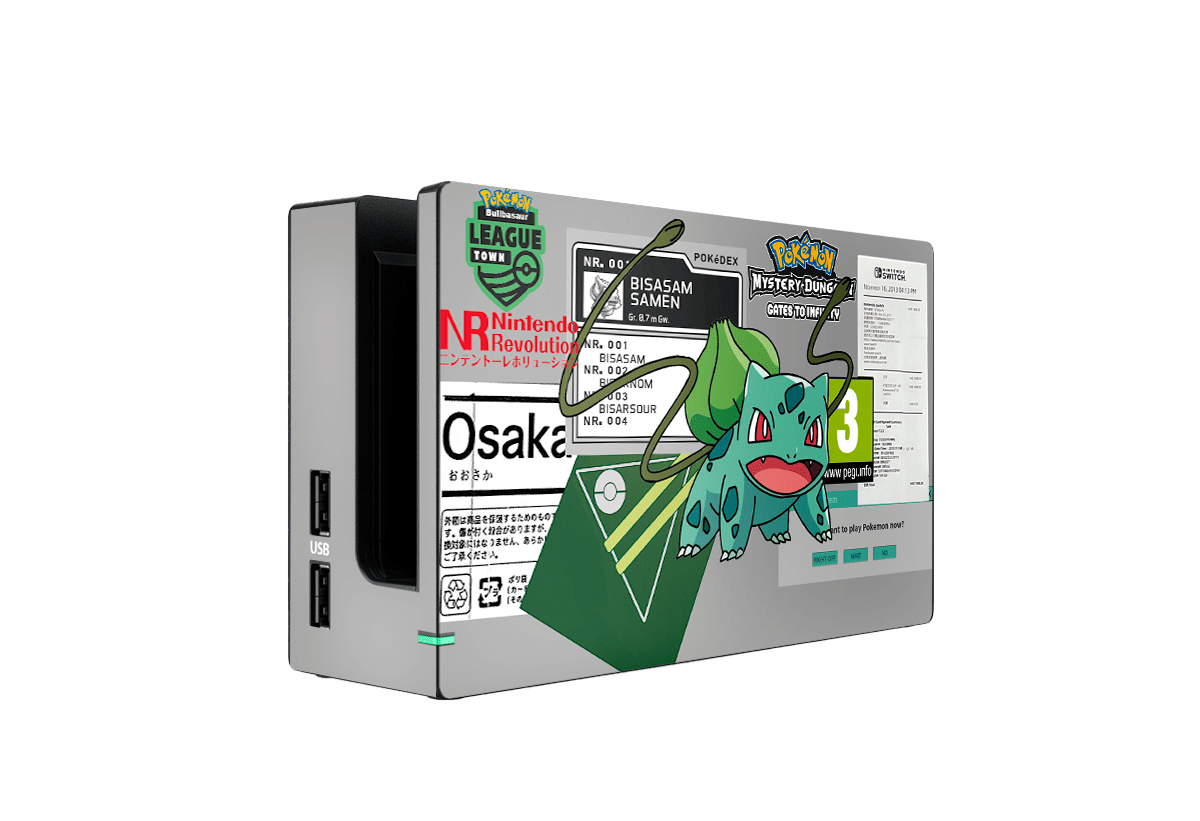 Pokemon League Mysteriy Dungeon Skin Nintendo Switch (2017) Xonebrand