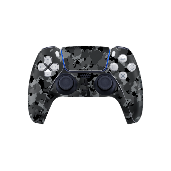 Black Camouflage Skin Playstation 5 DualSense Full Xonebrand