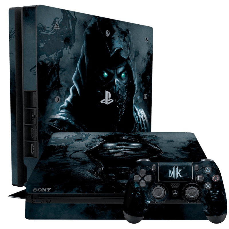 Mortal Kombat Scorpion Skin Playstation 4 Slim Xonebrand