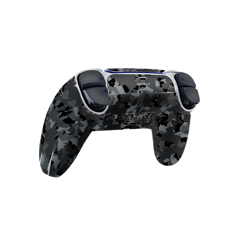 Black Camouflage Skin Playstation 5 DualSense Full Xonebrand