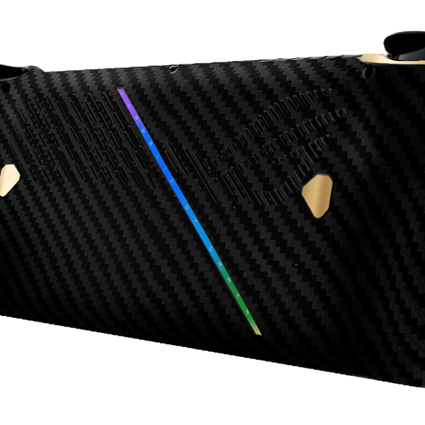 Fibra Carbono Negro & Dorado Skin Asus Rog Ally X Xonebrand
