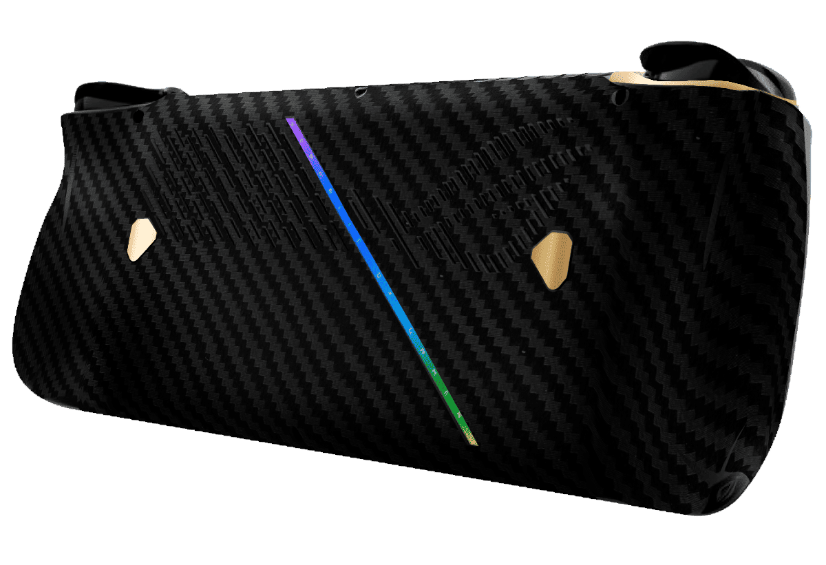 Fibra Carbono Negro & Dorado Skin Asus Rog Ally X Xonebrand