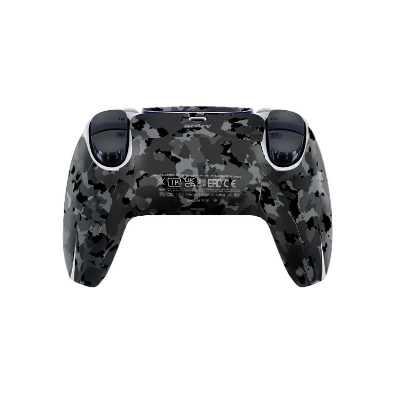 Black Camouflage Skin Playstation 5 DualSense Full Xonebrand