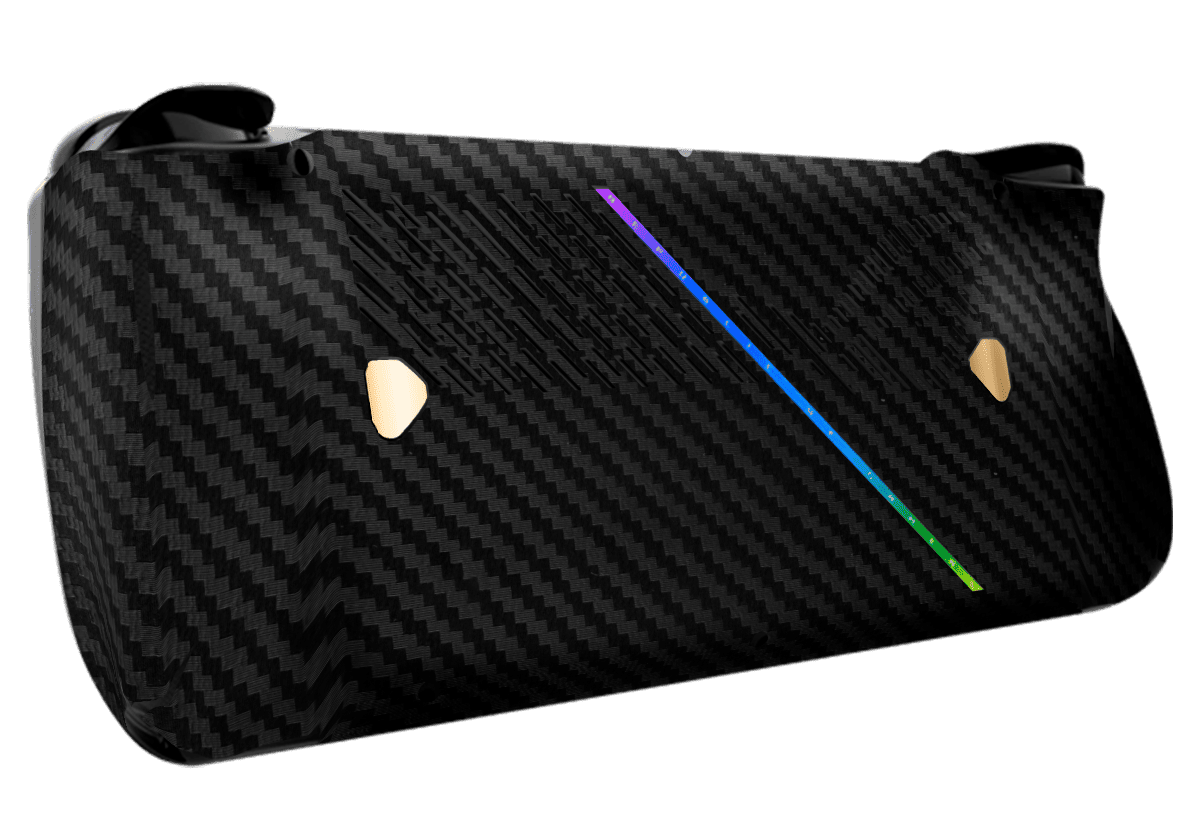 Fibra Carbono Negro & Dorado Skin Asus Rog Ally X Xonebrand