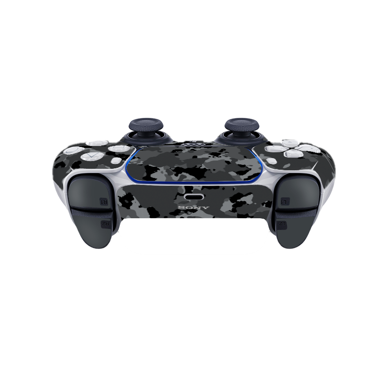 Black Camouflage Skin Playstation 5 DualSense Full Xonebrand