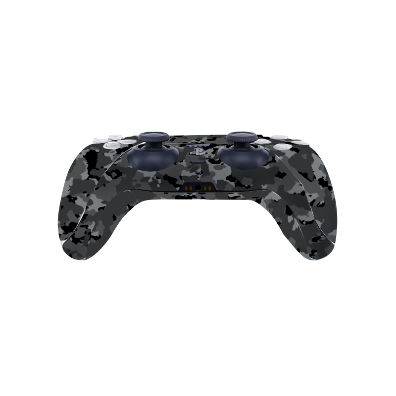 Black Camouflage Skin Playstation 5 DualSense Full Xonebrand