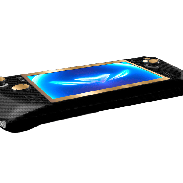 Fibra Carbono Negro & Dorado Skin Asus Rog Ally X Xonebrand