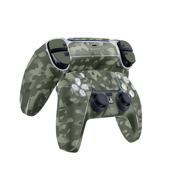Green Camouflage Skin Playstation 5 DualSense Full Xonebrand