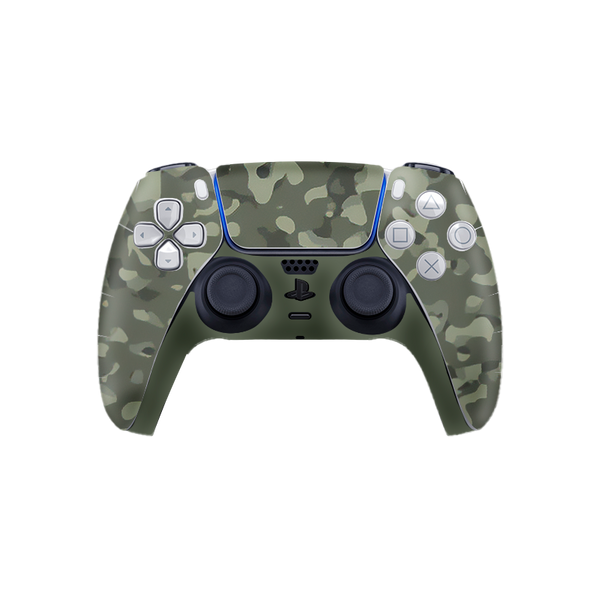 Green Camouflage Skin Playstation 5 DualSense Full Xonebrand