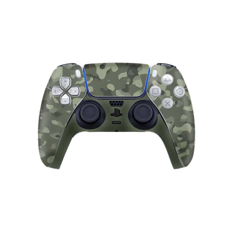 Green Camouflage Skin Playstation 5 DualSense Full Xonebrand